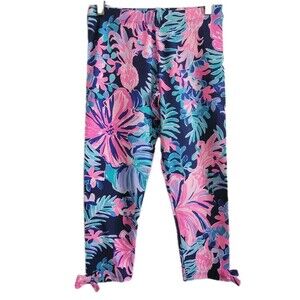 Lilly Pulitzer Girls Colorful Capri Leggings Size XL 12-14 NWOT